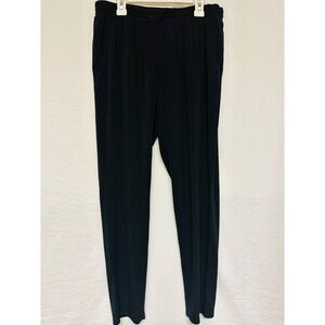 White House Black Market Women's Size Small Wide Leg Pull‎ On Black Flowy Pants